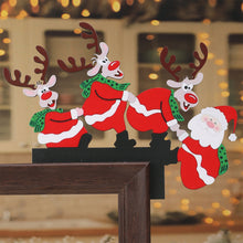 Load image into Gallery viewer, Creative Santa Claus Elk Grinch Christmas Door Hanger Over Door Sign Wood Frame Merry Christmas New Year Decoration
