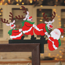 Load image into Gallery viewer, Creative Santa Claus Elk Grinch Christmas Door Hanger Over Door Sign Wood Frame Merry Christmas New Year Decoration
