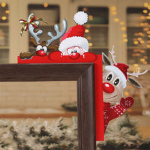 Load image into Gallery viewer, Creative Santa Claus Elk Grinch Christmas Door Hanger Over Door Sign Wood Frame Merry Christmas New Year Decoration
