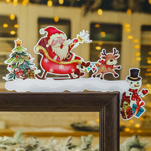 Load image into Gallery viewer, Creative Santa Claus Elk Grinch Christmas Door Hanger Over Door Sign Wood Frame Merry Christmas New Year Decoration
