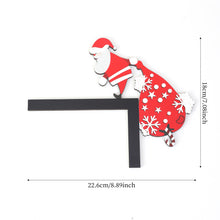 Load image into Gallery viewer, Creative Santa Claus Elk Grinch Christmas Door Hanger Over Door Sign Wood Frame Merry Christmas New Year Decoration
