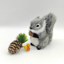 Load image into Gallery viewer, Simulation Mini Squatting Squirrel Model Cute Imitation Squirrel Ornaments Children Birthday Gifts Home Decoration Plush Figures Craft
