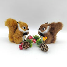 Load image into Gallery viewer, Simulation Mini Squatting Squirrel Model Cute Imitation Squirrel Ornaments Children Birthday Gifts Home Decoration Plush Figures Craft
