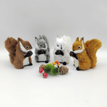 Load image into Gallery viewer, Simulation Mini Squatting Squirrel Model Cute Imitation Squirrel Ornaments Children Birthday Gifts Home Decoration Plush Figures Craft
