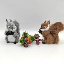 Load image into Gallery viewer, Simulation Mini Squatting Squirrel Model Cute Imitation Squirrel Ornaments Children Birthday Gifts Home Decoration Plush Figures Craft
