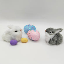 Load image into Gallery viewer, Simulation Rabbit Plush Toy Children Cognition Model Figurine Realistic Furry Animal Doll Chicken Easter Gift Kids

