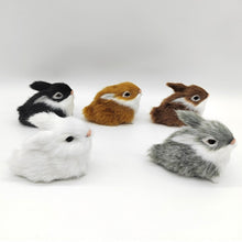 Load image into Gallery viewer, Simulation Rabbit Plush Toy Children Cognition Model Figurine Realistic Furry Animal Doll Chicken Easter Gift Kids
