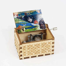 Load image into Gallery viewer, Anime Howl's Moving Castle Black Wooden Music Box Merry Go Round of Life Theme Fans Friends Mechanical Birthday Lovely Gifts
