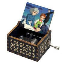 Load image into Gallery viewer, Anime Howl's Moving Castle Black Wooden Music Box Merry Go Round of Life Theme Fans Friends Mechanical Birthday Lovely Gifts
