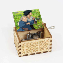 Load image into Gallery viewer, Anime Howl's Moving Castle Black Wooden Music Box Merry Go Round of Life Theme Fans Friends Mechanical Birthday Lovely Gifts
