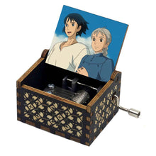 Load image into Gallery viewer, Anime Howl's Moving Castle Black Wooden Music Box Merry Go Round of Life Theme Fans Friends Mechanical Birthday Lovely Gifts
