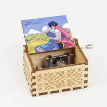 Load image into Gallery viewer, Anime Howl's Moving Castle Black Wooden Music Box Merry Go Round of Life Theme Fans Friends Mechanical Birthday Lovely Gifts
