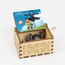 Load image into Gallery viewer, Anime Howl's Moving Castle Black Wooden Music Box Merry Go Round of Life Theme Fans Friends Mechanical Birthday Lovely Gifts
