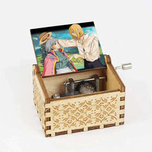 Load image into Gallery viewer, Anime Howl's Moving Castle Black Wooden Music Box Merry Go Round of Life Theme Fans Friends Mechanical Birthday Lovely Gifts
