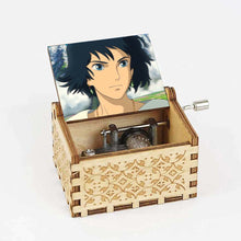 Load image into Gallery viewer, Anime Howl's Moving Castle Black Wooden Music Box Merry Go Round of Life Theme Fans Friends Mechanical Birthday Lovely Gifts
