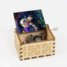 Load image into Gallery viewer, Anime Howl's Moving Castle Black Wooden Music Box Merry Go Round of Life Theme Fans Friends Mechanical Birthday Lovely Gifts
