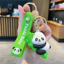 Load image into Gallery viewer, Cute Pandas Car Key Chain Pendant Cartoon Pendant Keychain Delicate Simple Key Chain for Girls Couple Bag Gifts
