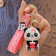 Load image into Gallery viewer, Cute Pandas Car Key Chain Pendant Cartoon Pendant Keychain Delicate Simple Key Chain for Girls Couple Bag Gifts
