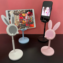 Load image into Gallery viewer, Cell Phone Stand Angle Height Adjustable Bunny Phone Stand for Desk Cute Rabbit Phone Holder Stand for Desk Mobile universal
