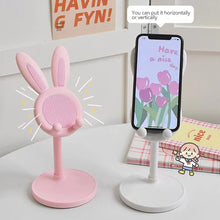 Load image into Gallery viewer, Cell Phone Stand Angle Height Adjustable Bunny Phone Stand for Desk Cute Rabbit Phone Holder Stand for Desk Mobile universal
