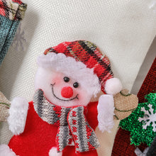 Load image into Gallery viewer, 2025 New Year Christmas Stockings Socks with Snowman Santa Elk Bear Printing Xmas Candy Gift Bag Fireplace Xmas Tree Decoration
