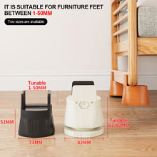 Load image into Gallery viewer, Adjustable Height Table Foot Pad Clipboard Style Bed Foot Sofa Furniture Base Pad High Block Support Elevated
