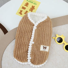 Load image into Gallery viewer, Autumn/Winter Fleece-Lined Dog Vest Warm Teddy Small Breed Cat Pet Clothing New Style Dog Coat Jacket
