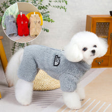 Load image into Gallery viewer, Autumn and Winter Dog Jumpsuit Coat Clothes Pet Clothing Double-Sided Velvet Tide Zipper Four-Leg Fluffy Jacket

