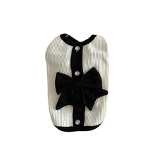 Load image into Gallery viewer, Luxury Dog Dress for Small Dogs Summer Puppy Clothes Bow Lace Dog Skirt Black White Dog T Shirt Girls Dog Costume Chihuahua Vest
