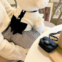 Load image into Gallery viewer, Luxury Dog Dress for Small Dogs Summer Puppy Clothes Bow Lace Dog Skirt Black White Dog T Shirt Girls Dog Costume Chihuahua Vest
