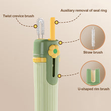 Load image into Gallery viewer, Five-In-One Home Use Multi-Functional Cup Brush Water Cup Insulated Thermal Cup Brush Milk Bottle Cleaning Brush Steel Wire Ball
