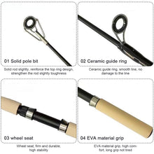 Load image into Gallery viewer, 1PC 55/65/75CM Retractable Ice Fishing Rod Large Guide Ring Carbon Lure Pole Fishing Accessories
