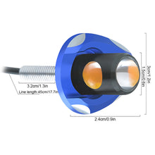 Load image into Gallery viewer, 2Pcs Motorcycle Dual Light Signal Light Eagle Eye Turn Signal Daytime Running Lamp Fog Lamp Angel Light Accessories with Aluminium Alloy Base

