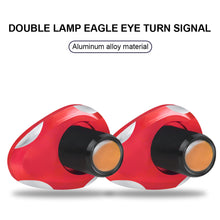 Load image into Gallery viewer, 2Pcs Motorcycle Dual Light Signal Light Eagle Eye Turn Signal Daytime Running Lamp Fog Lamp Angel Light Accessories with Aluminium Alloy Base
