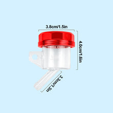 Load image into Gallery viewer, Motorcycle Brake Master Cylinder Brake Fluid Reservoir Transparent Brake Oil Tank Upper Pump Oil Cup with Aluminium Alloy Cap
