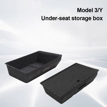 Load image into Gallery viewer, Suede Car Under Seat Storage Box Driver &amp; Passenger Seat Accessories for Tesla Model Y 2017-2024
