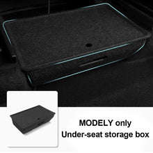 Load image into Gallery viewer, Suede Car Under Seat Storage Box Driver &amp; Passenger Seat Accessories for Tesla Model Y 2017-2024
