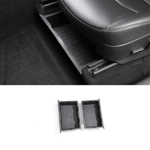 Load image into Gallery viewer, Car Under Seat Storage TPE Box Center Console Organizer Bins Front Backseat Bag Trash Tray Accessories For Tesla Model Y 2017-2024

