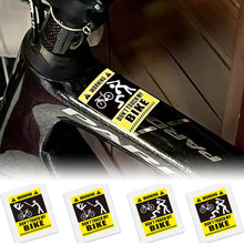Load image into Gallery viewer, 1PC Don't Touch My Bike Waterproof Sunscreen Warning Sticker Reflective Decorative Sticker For Mountain Bikes
