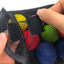 Load image into Gallery viewer, Portable Golf Ball Nylon Mesh Bag With Hook Self-Adhesive Cloth Opening And Closing Storage Bag Golf Supplies
