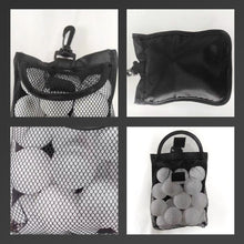 Load image into Gallery viewer, Portable Golf Ball Nylon Mesh Bag With Hook Self-Adhesive Cloth Opening And Closing Storage Bag Golf Supplies
