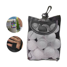 Load image into Gallery viewer, Portable Golf Ball Nylon Mesh Bag With Hook Self-Adhesive Cloth Opening And Closing Storage Bag Golf Supplies
