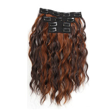 Load image into Gallery viewer, 4pcs Water Ripple Wig with Additional Hair Extensions BB Clips for Replacement Short Roll Ripple Gradient Dyed Wig Pieces
