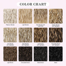 Load image into Gallery viewer, 4pcs Water Ripple Wig with Additional Hair Extensions BB Clips for Replacement Short Roll Ripple Gradient Dyed Wig Pieces
