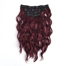 Load image into Gallery viewer, 4pcs Water Ripple Wig with Additional Hair Extensions BB Clips for Replacement Short Roll Ripple Gradient Dyed Wig Pieces
