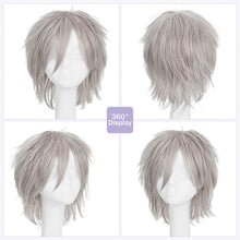 Load image into Gallery viewer, Synthetic Wig Cosplay Wig White Red Green Blue Pink Yellow Hair Short Layer Wig Fake Hair Extension Men Women Party Wig
