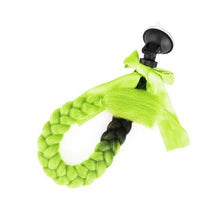 Load image into Gallery viewer, Creative Syntheitc Helmet Pigtails Gradient Ramp Helmet Braids Ponytail Hair with Suction Cup with Bowknot for Motor Bike
