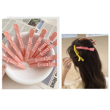 Load image into Gallery viewer, 6pcs Colorful Alligator Hair Clips Clamps Hairdressing Professional Salon Hair Grip Crocodile Hairpins Hair Barber Accessories
