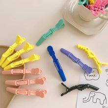 Load image into Gallery viewer, 6pcs Colorful Alligator Hair Clips Clamps Hairdressing Professional Salon Hair Grip Crocodile Hairpins Hair Barber Accessories
