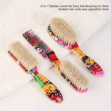 Load image into Gallery viewer, Oil Head Brush Hair Styling Horsehair Straight Hair Brush Hair Salon Cleaning Broken Hair Brush Men's Beard Comb
